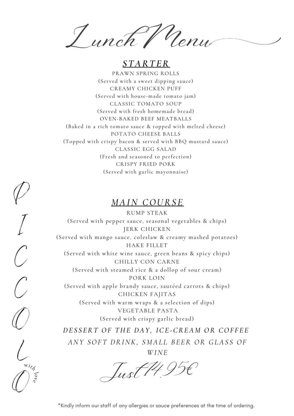 Piccolo's Restaurant in Camposol