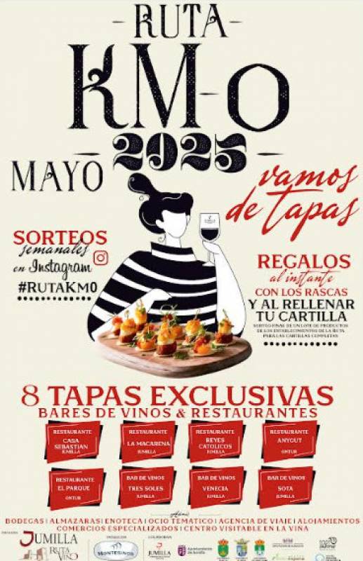 May 1 to June 1 Km0 tapas treats at hostelries affiliated to the Jumilla Wine Route