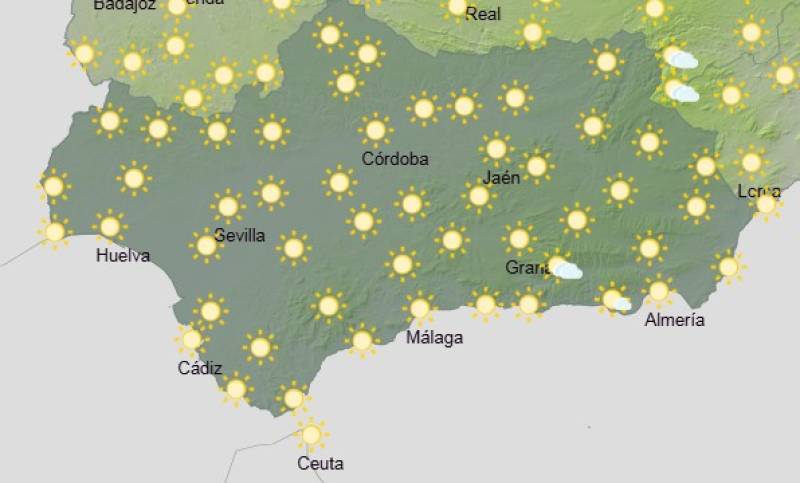 Andalucía weekly weather forecast July 14-16: Hot inland, cooler on the coast and mostly clear skies