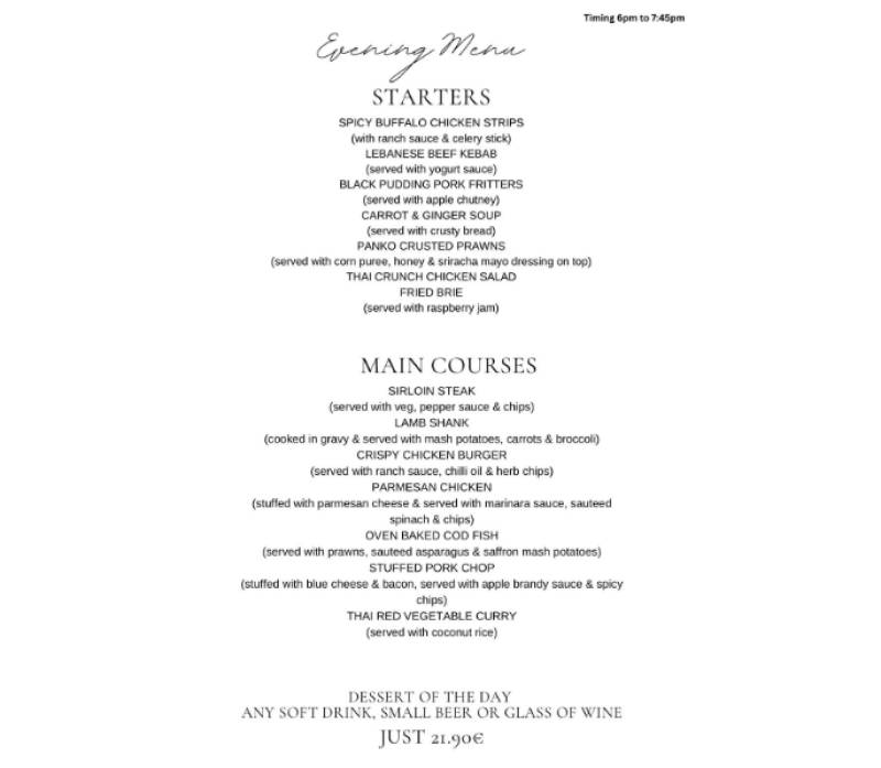 Dine in style at Piccolo's Restaurant in Camposol