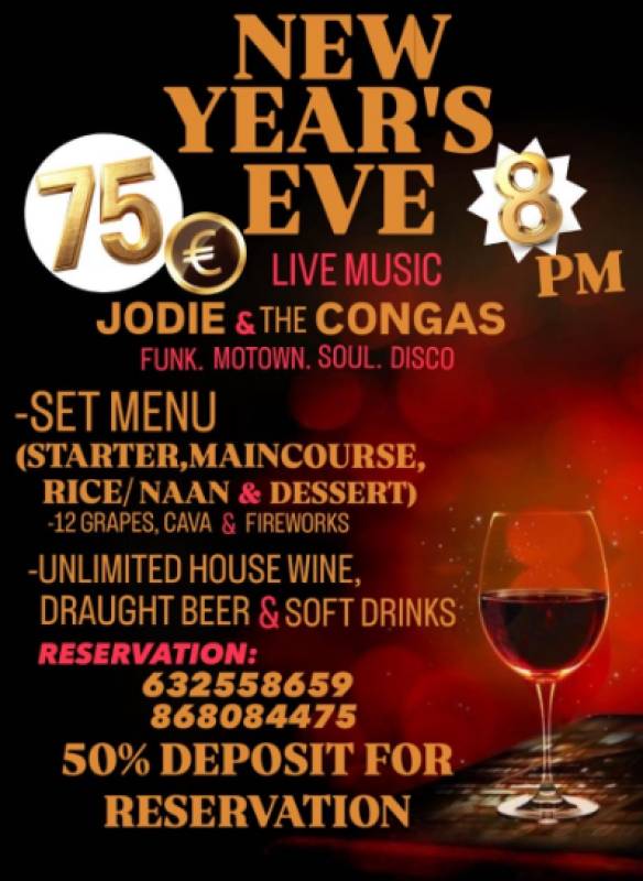 Curry's Los Alcázares plans spectacular New Year's Eve celebration with live music, a set menu and fireworks