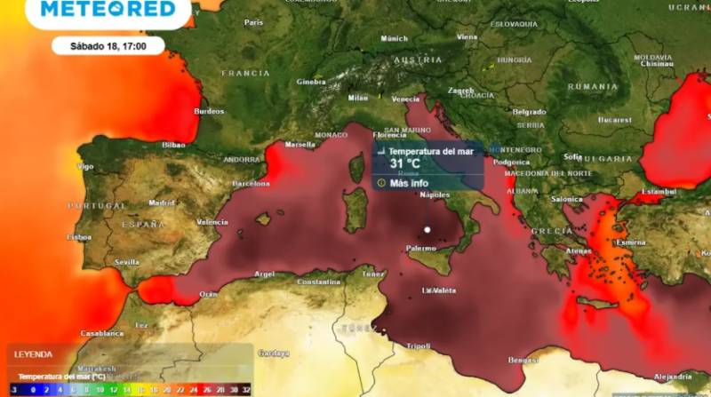 Mediterranean now hotter than ever as huge warm-water patch develops